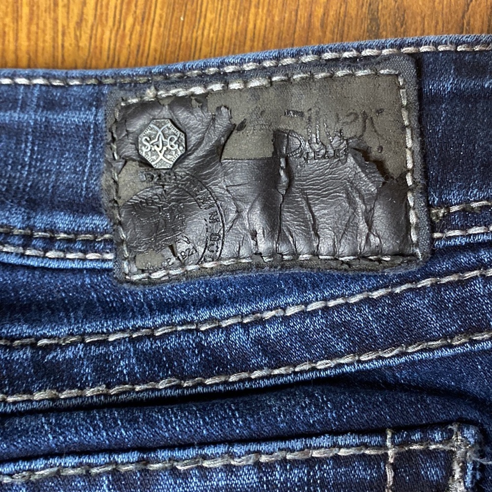 🌹 Silver Jeans 🌹 Vintage Suki Surplus Dark Blue Boot Cut Flare Jeans W27 - Picture 13 of 15